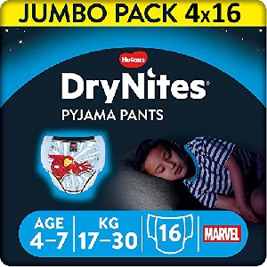 DryNites saugfähige Nachtwindeln bei Bettnässen (17-30 kg) 64 Stück um 30,92 € statt 47,89 €