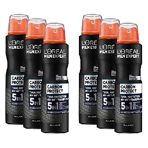 6x L’Oréal Men Expert Carbon Protect 5in1 Deodorant Spray 150ml um 10,84 € statt 18,99 €