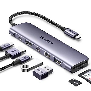 UGREEN USB C Hub (mit 4K HDMI, 100W PD, 2 USB A 3.0 Datenports, SD/MicroSD) um 24,19 € statt 32,02 €