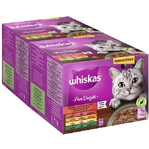 48x Whiskas 1+ Katzenfutter Pure Delight Klassische Auswahl in Gelee 85g um 14,33 € statt 21,68 €