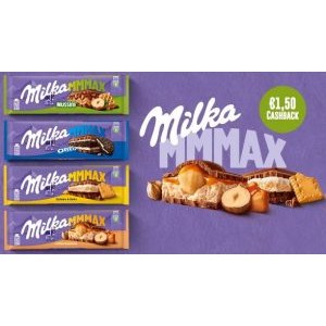 1,50 € Cashback auf Milka Mmmax Großtafeln 270g/300g (Marktguru App)
