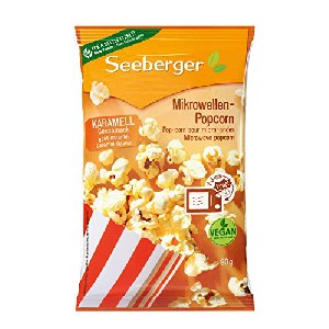 24x Seeberger Mikrowellen-Popcorn karamell mit Sonnenblumenöl 90g um 16,01 € statt 22,31 €