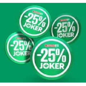 25 % Rabatt-Aufkleber / Joker bei der Spar-Gruppe