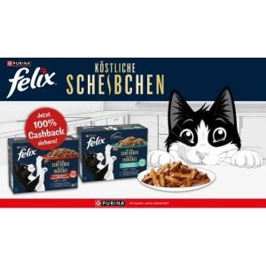 Felix Köstliche Scheibchen Katzenfutter gratis testen (Marktguru App)