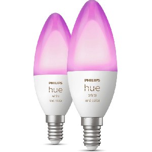 Philips Hue White and Color Ambiance 470 LED-Bulb E14 4W, 2er-Pack um 59,90 € statt 78,66 €