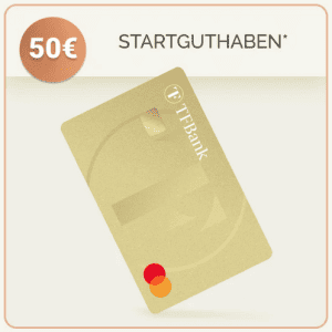 TF Mastercard Gold – gebührenfreie Kreditkarte inkl. 50 € Bonus!