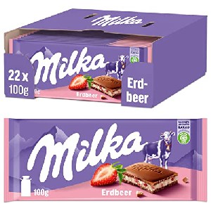 22x Milka Erdbeer Tafel 100g um 14,97 € statt 21,78 €