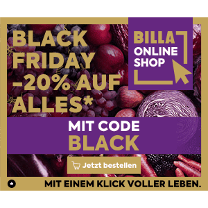 BILLA Onlineshop Black Friday – 20% auf alles* + kostenlose Lieferung!