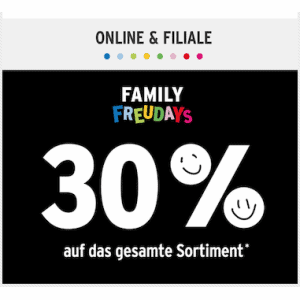 Ernsting’s family Black Friday – 30% Rabatt auf ALLES!