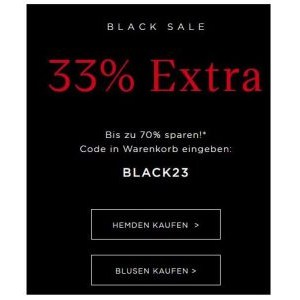 ETERNA Black Friday 2023 – bis zu 70% Rabatt auf Hemden und Blusen + 33% Extra-Rabatt