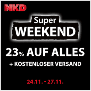 NKD Black Friday – 23% Rabatt auf das gesamte Sortiment + gratis Versand!