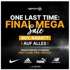 Geomix – 80% Rabatt auf ALLES + gratis Versand