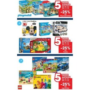 LIBRO – 25% Rabatt auf Lego & playmobil & Puzzles+ 5€ Rabatt ab 20€