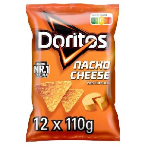 Doritos Nacho Cheese -Tortilla Nachos mit Käse Geschmack – 12 x 110g um 12,49 € statt 20,54 €