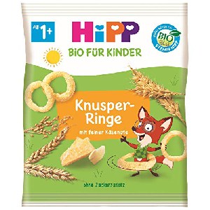HiPP Bio für Kinder Knabberprodukte Knusper-Ringe 25g um 0,86 € statt 1,09 €