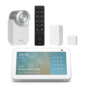 Nuki Smart Lock 4 Pro + Keypad 2.0 + Door Sensor + Amazon Echo Show 5 um 404,95 € statt 521,47 €