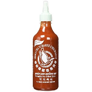 FLYING GOOSE Sriracha scharfe Chilisauce – ohne Glutamat, scharf, weiße Kappe, 455ml um 3,83 € statt 5,36 €