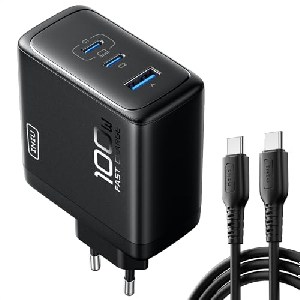 INIU 100W 3-Port Schnellladegerät (USB-A + 2*USB-C) + USB-C Kabel 100W 1,5m um 32,76 € statt 45,35 €