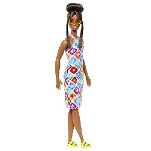 Mattel Barbie Fashionistas Barbie mit Dutt und gehäkeltem Kleid (HJT07) um 6,51 € statt 9,11 €