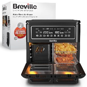 Breville Halo Flexi digitale Doppelkammer-Heißluftfritteuse um 115,96 € statt 229,98 €