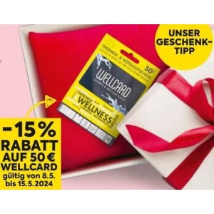 Billa – 15% Rabatt auf 50€ Wellcard-Gutscheinkarten