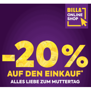 BILLA Onlineshop – 20% Rabatt auf den Einkauf bis 12.5.