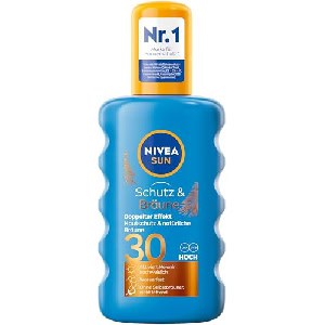 Nivea Sun Schutz & Bräune Öl Sonnenspray LSF30, 200ml um 6,43 € statt 14,25 €