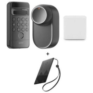 SwitchBot Smart Lock Ultra + Hub Mini Matter + Keypad Vision + gratis Geldbörsen-Tracker um 239,95 € statt 319,98 €