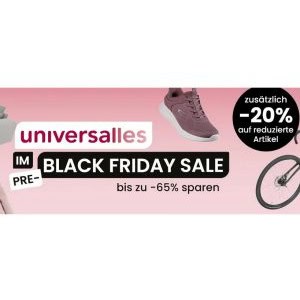 Universal Pre-Black Friday Sale – 20% Extra-Rabatt auf reduzierte Artikel (einige Ausnahmen)