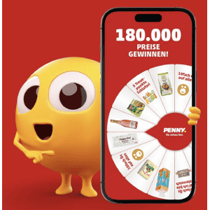 Penny Glücksrad / Glückspenny – über 180.000 Gewinne – viele gratis Produkte möglich! (ab 19. Februar)
