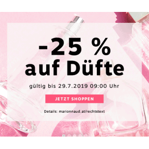 Marionnaud Onlineshop: 25 % Rabatt auf Düfte (bis 29.07.)