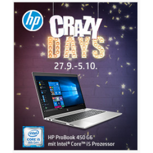 HP Crazy Days 2019 bis 05.10. in vielen österreichischen Online Shops!
