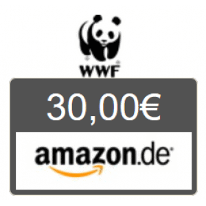 30 € Amazon Gutschein für mind. 30 € WWF Patenschaft erhalten