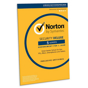 Symantec Norton Security Deluxe (5 Geräte) um 21,09 € statt 39,36 €