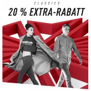 Reebok Classics Outlet – 20% zusätzlicher Rabatt auf Sale-Produkte