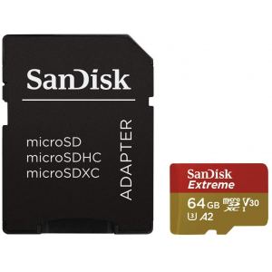 SanDisk Extreme 64 GB microSDXC + SD-Adapter um 9,07 € statt 13 €