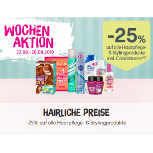 BIPA Online Shop – 25% Rabatt auf alle Haarpflege-Produkte