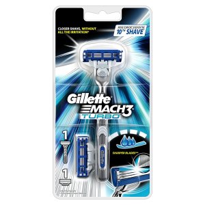 Gillette Mach3 Turbo für Männer Rasierergriff + 2 Rasierklingen um 5,73 € statt 10,99 € (Amazon Plus Produkt)