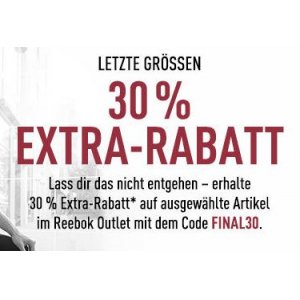 Reebok Outlet – bis zu 50% im Sale + 30 % Extra-Rabatt auf Lucky Sizes
