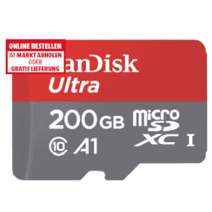 SanDisk microSDXC Ultra Kit 200GB Speicherkarte um 30 € statt 35 €