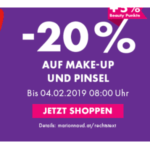 Marionnaud: 20% Rabatt auf Make-Up & Pinsel (mit Marionnaud Karte)