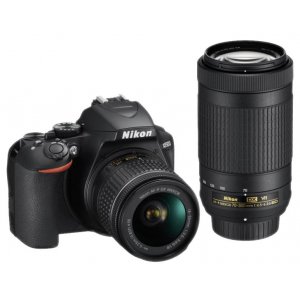 Nikon D3500 Spiegelreflexkamera mit Objektiv AF-P VR DX 18-55mm und VR DX AF-P 70-300mm um 441 € statt 600,68 € – neuer Bestpreis