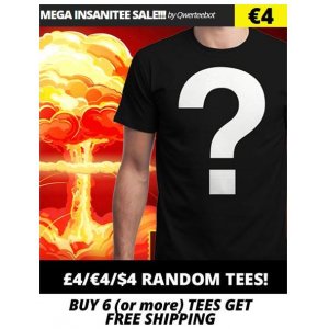Qwertee – T-Shirts um 5 € (zufälliges Design) & gratis Versand ab 6 Shirts