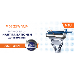 Gillette Skinguard Sensitive Rasierer GRATIS testen (bis 30.09.)