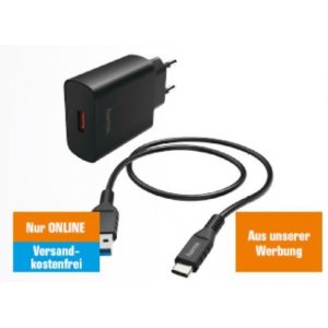 HAMA Ladegerät QC 3.0 + USB-C-Kabel 1.5m um 12,25 € statt 17 €