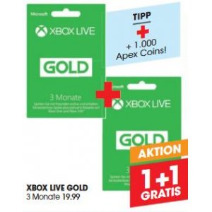 Xbox Live Gold 6 Monate um 19,99 € statt 36,28 € (Libro Filialen)