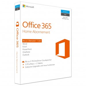 Microsoft Office 365 Home – 1 Jahr, 6 Nutzer um 44,99 € statt 74,40 €