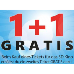 Lugner City 5D Kino 1+1 Gratis Ticket Aktion