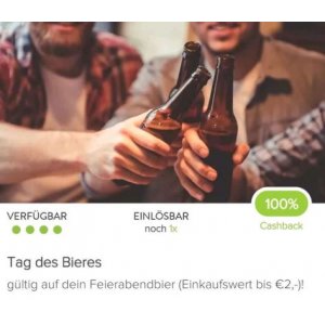 2 € Cashback auf Bier in der Marktguru App