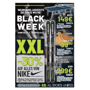 XXL Sports & Outdoor Black Week – zB. 30% Rabatt auf alles von Nike